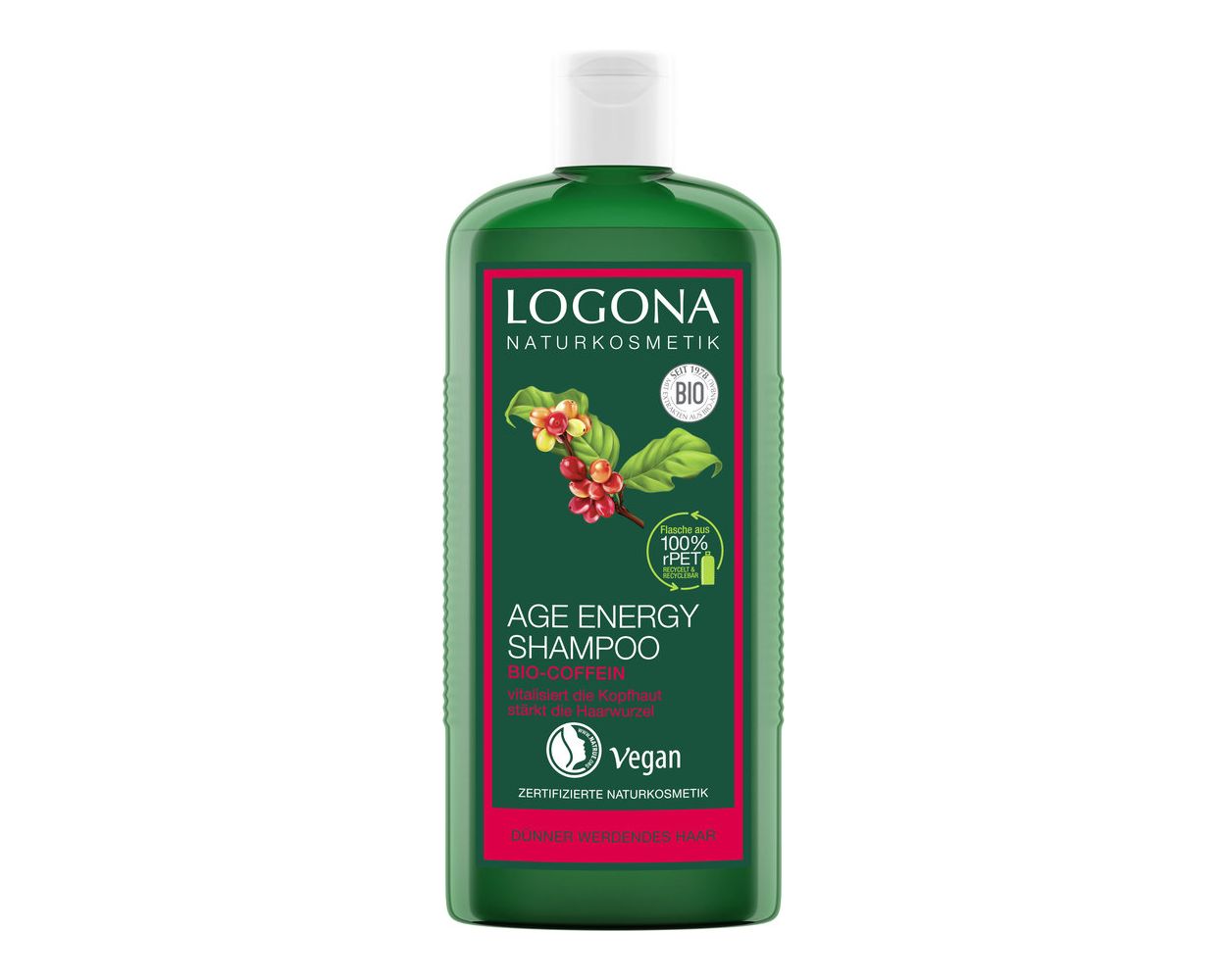 250 Energy Bio-Coffein Shampoo LOGONA ml Age