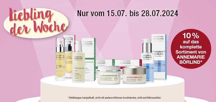 10% auf Kosmetik von Annemarie Börlind und DadoSens - der VITALIA Liebling der Woche