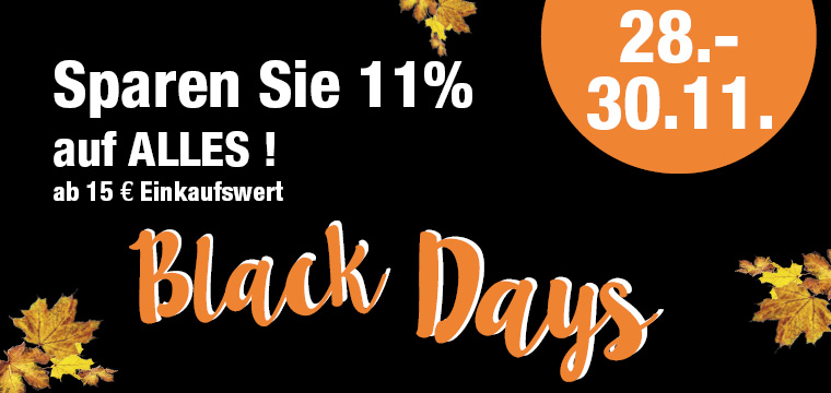 Black Days bei VITALIA - 11% auf Alles ab 15€